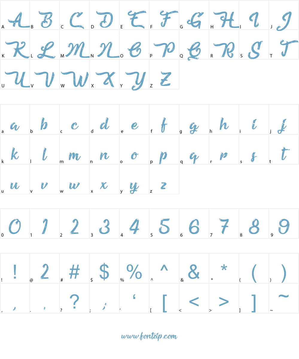 Beautiful Fascination Font Character